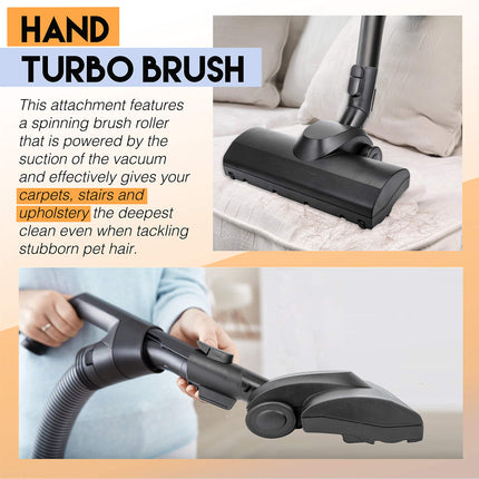 Miele Turbo Head Cleaner, Hand Attachment And Floor Tool Accessory For Carpet And Area Rugs.