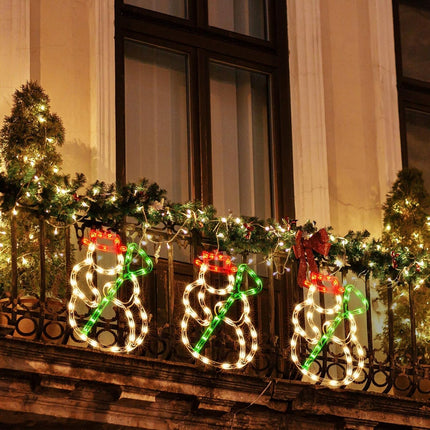 Christmas Window Silhouette Light Decorations Lighted Snowman Christmas Window Light for Christmas,Party,Home,Patio Lawn,Garden