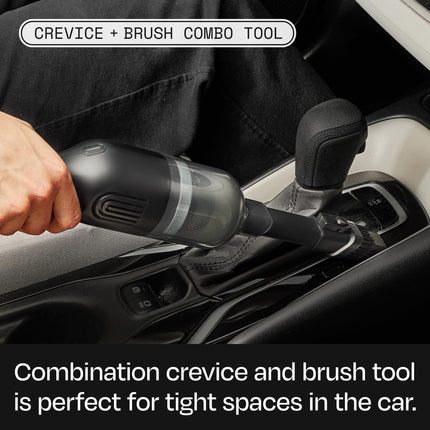 Buff Cordless Handheld Vacuum, Rechargeable Car Vacuum Cleaner With Combo Crevice And Brush Tool Included, For Home, Office, Car, Pets Black