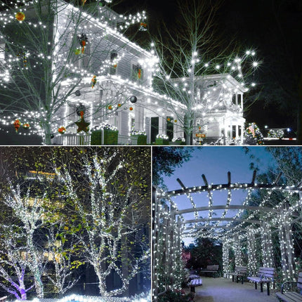 Cool White LED Christmas Lights – 25ft 50 Counts Christmas Lights Outdoor Waterproof, 5mm Wide Angle Commercial Grade Mini Lights, Indoor Green Wire Tree Lights Plug in for Xmas, UL