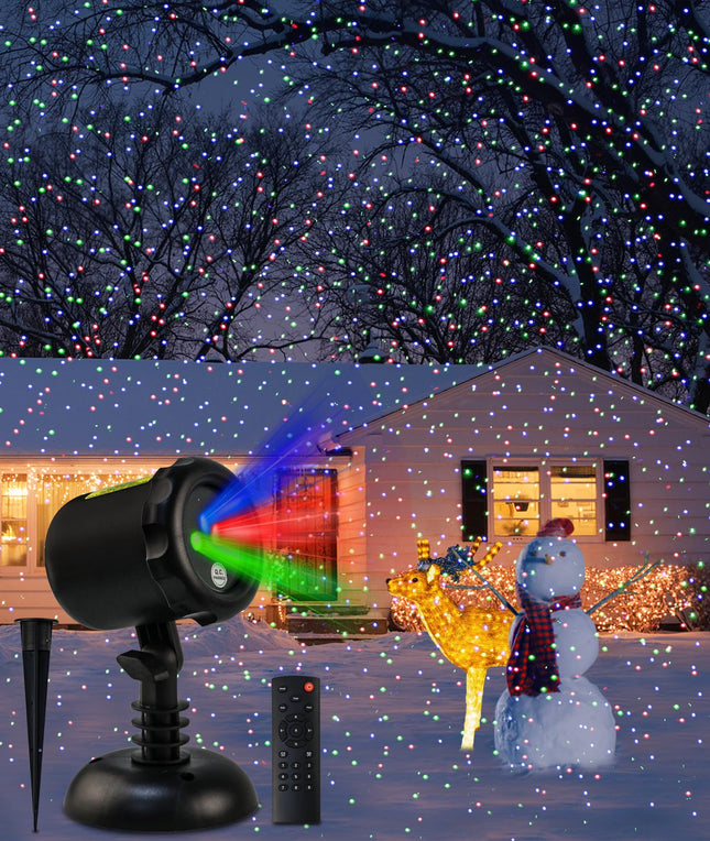 Laser Light Projector, Laser Christmas Projector Lights Outdoor,Waterproof Light Outdoor Indoor Light with Remote Control for Christmas, Wedding, Home Decor, Party, Garden LEYOYO (Black)