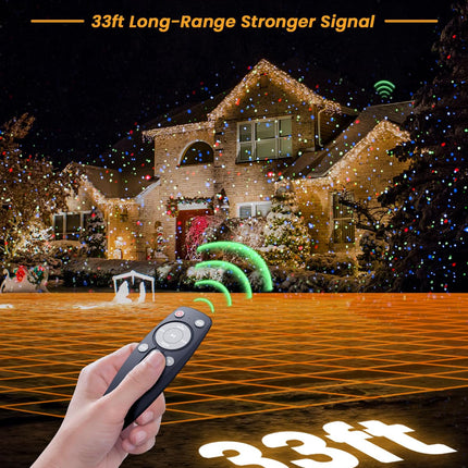 Christmas Laser Lights Outdoor, RGB (Red, Green, Blue) Christmas Light Projector, Brighter Projection Lights for Christmas, Holidays, and Parties (Red and Green and Blue)