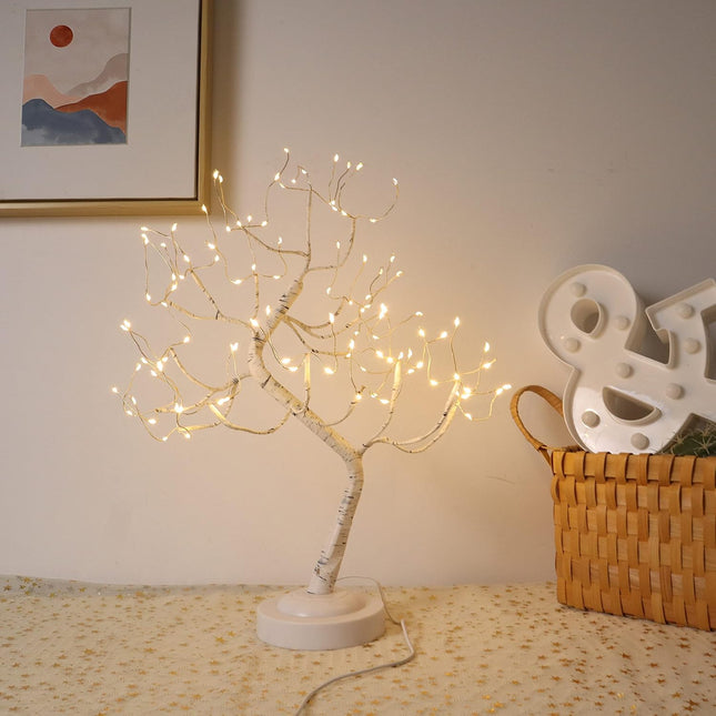 108 LED Birch Tree Lights 20 Inches USB/Battery Operated with Timer 8 Lighting Modes Tabletop Fairy Tree Lamp Birch Decor for Bedroom Wedding Easter Christmas (Warm White)