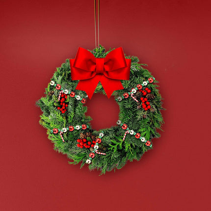 15 Feet Christmas Candy Bead Garland Red Green Gold Beaded Garland Red Balls and Stripe Candy Christmas Garland for Christmas Tree Ornament Candy Cane