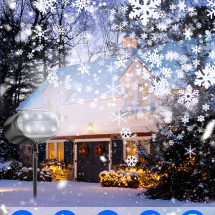 Christmas Projector Lights Outdoor - Bigger LED Waterproof & Adjustable Christmas Snowflake Projector Lights Indoor for Xmas Christmas Party