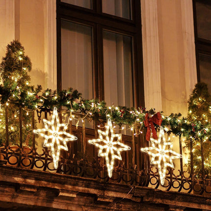 18" 50 Lighted Bethlehem Star Christmas Light Window Sculpture Decoration