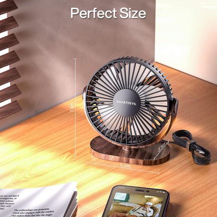 Smartdevil Usb Small Desk Fan, 3 Speeds Portable Desktop Table Fan, 90° Adjustment Personal Mini Fan, Quiet Operation, For Home