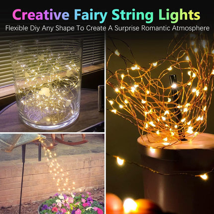 Fairy Lights Battery Operated with Timer, 4PK 20FT 60LED Christmas String Lights Outdoor Indoor, Cuttable Battery Twinkle Lights for Bedroom Home Wedding DIY Christmas Decorations (Warm White)