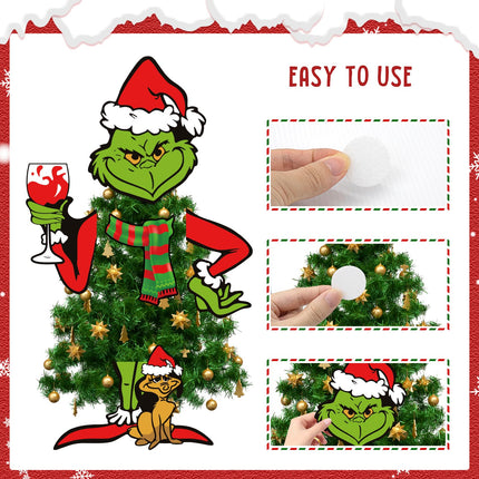 Christmas Decor for Tree-Christmas Tree Topper-Christmas Tree Decoration,Christmas Deocrations for Tree,Funny Christams Tree Ornament Thief Stole