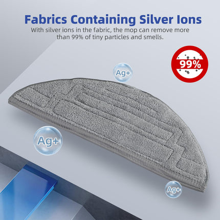 8 Pack Mop Pads For Roborock S8 Pro Ultra Robot Vacuum, Microfiber Mopping Cloth Vacuum Accessories