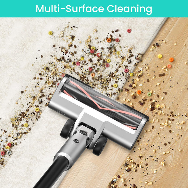 Belife S10 Cordless Vacuum Cleaner, Stick Vacuum Cleaners For Home Carpet And Hardwood Floor, Household Wireless Vacuum For Pet Hair, 28Kpa Powerful Digital Motor, Up To 40Min Runtimesilver White