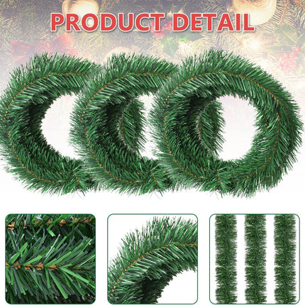 Christmas Garland, Deluxe 54Ft Artificial Non-Lit Soft Green Garlands - Festive Holiday Decor for Indoor and Outdoor Use (54ft)