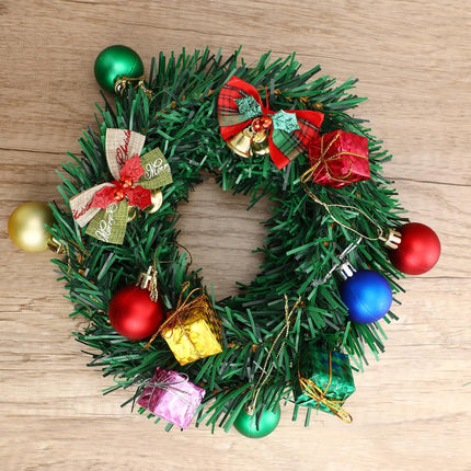 Hotop 12 Pack Christmas Greenery Garland with 84 Pieces Christmas Ball Bow Decor Artificial Pine Garland with Ornaments Greenery Holiday Decor for Stair Fireplace Home Wedding Party Outdoor Indoor