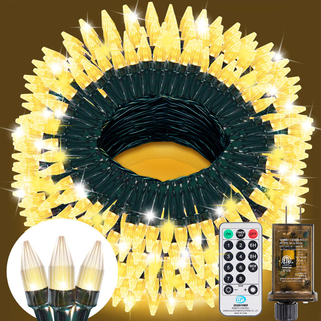 Solhice 300ft Christmas Lights Outside with Remote, 800 LED Waterproof String Lights Plug in, Dark Green Wire Twinkle Fairy Lights for Outdoor Indoor Xmas Tree Garden Decoration
