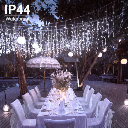 Icicle Lights Outdoor, 40Ft White Christmas Lights with 81 Drops, 432 LED Icicle Christmas Lights Outdoor with Remote and Timer, Christmas Lights for House Eaves Wedding, Pure White