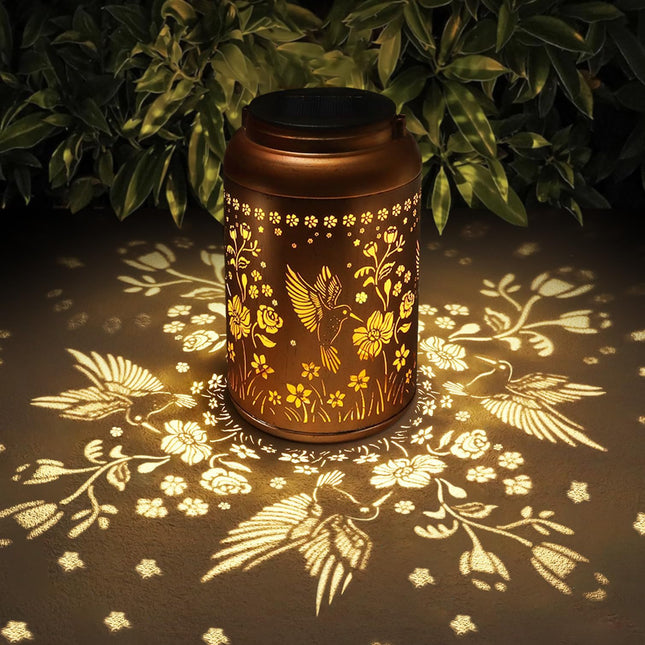 Solar Lanterns Outdoor Waterproof Hummingbird Garden Decor Christmas s for Women Mom Grandma Hanging Solar Lights Metal Solar Decoration Outside for Yard, Patio,Backyard,Porch