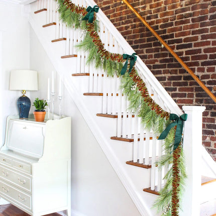 DearHouse 40 Ft Tinsel Garland Christmas Decoration Clearance, Metallic Streamers Christmas Tree Decoration Christmas Party Supplies Indoor Outdoor Home Decor