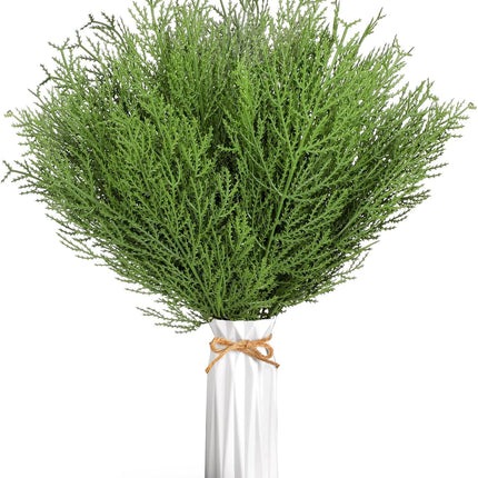 Zeyune 100 Pcs Christmas Artificial Pine Picks Green Fake Pine Branches for Vase Filler 14 Inch Needle Branches Artificial Leaves Faux Pine Leaves Picks for Xmas Holiday Garland DIY Wreath Home Decor