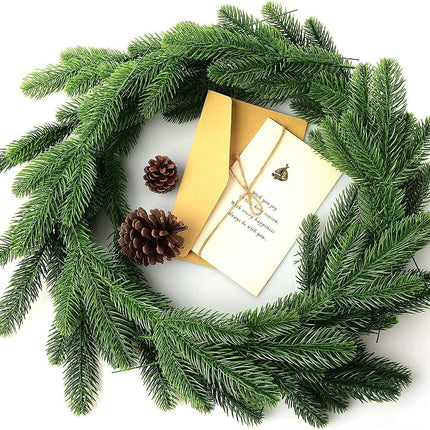 KLEWEE 60 Pcs Artificial Pine Branches, Christmas Tree Filler Branches, Realistic Faux Christmas Greenery Green Plants Pine Picks and Stems for Christmas Decorating Crafts Vase DIY Wreath Garland