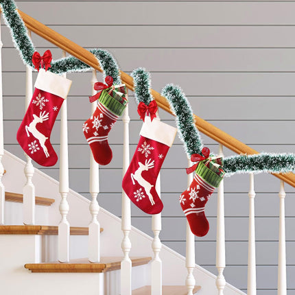 50 Ft Christmas Tinsel Garland Xmas Tree Decorations Christmas Metallic Twist Hanging Garland Decor Shiny Christmas Tree Garland Christmas Decoration for Party Holiday Indoor Supplies(Green and White)