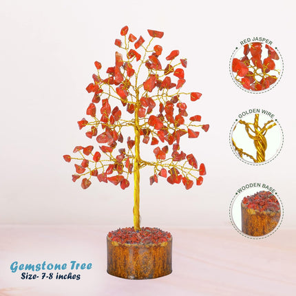 Red Jasper Crystals - Chakra Tree of Life Decor - Red Crystal Stone - Chakra Stones - Crystal Tree - Crystals and Stones - Bonsai Tree - Crystals Decor - Money Trees - Spiritual