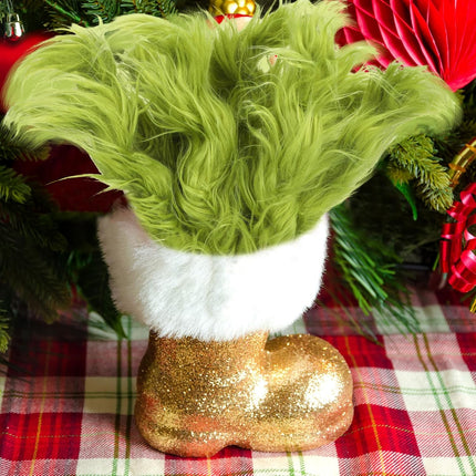 10 Pcs Lime Green Furry Christmas Tree Picks Glitter Curly Berry Ornaments Lime Fake Christmas Candy Picks for Tree Wreath Crafts Vase Filler Home