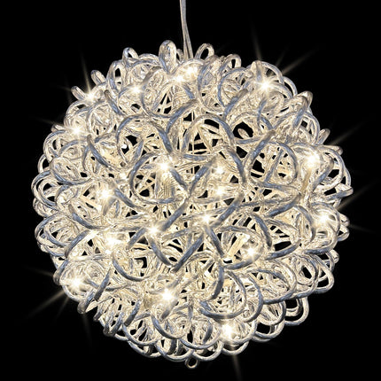 Anycosy Christmas Hanging Lights with Aluminum Frame,Waterproof Christmas Hanging Pendant Sphere Lights for Indoor