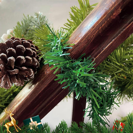 20 Pcs Christmas Garland Ties 18 Inch Artificial Pine Needles Faux Pine Green Twist Ties for Banister, Christmas Tree Branches for Xmas Holiday Decoration Craft Wrapping