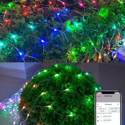 Smart Net Lights for Bushes 150LED 6ft x 4ft, DIY Lightshow RGB Halloween Mesh Lights, Connectable Waterproof with Timer Bluetooth Christmas Net Lights for Bushes Outdoor Yard Shrub Tree Decoration