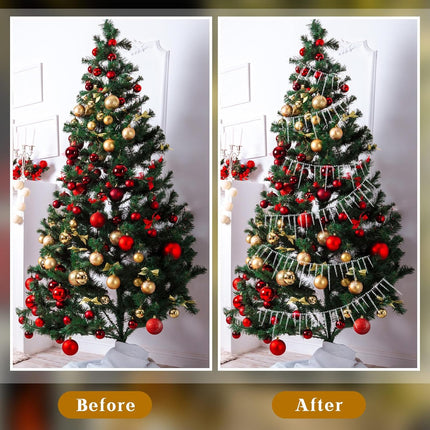 Bencailor 9.8 ft Christmas Acrylic Icicle Garland Clear Twisted Crystal Garland Icicle Garlands Banner Streamer for Christmas Party Winter Wedding Birthday Year Baby Shower Hanging Decor (1 Pc)
