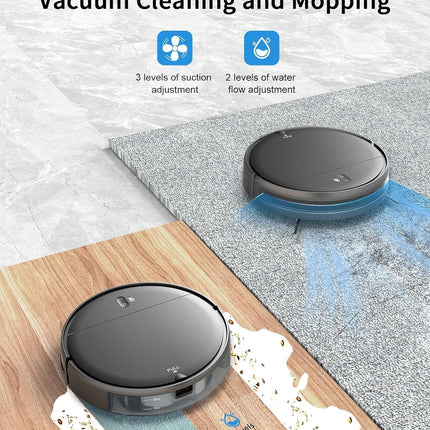 Robot Vacuum And Mop Combo, 2 In 1 Mopping Robot Vacuum Cleaner With Schedule, Wifiapp, 1400Pa Max Suction, Selfcharging Robotic Vacuum, Slim, Ideal For Hard Floor, Pet Hair, Lowpile Carpet