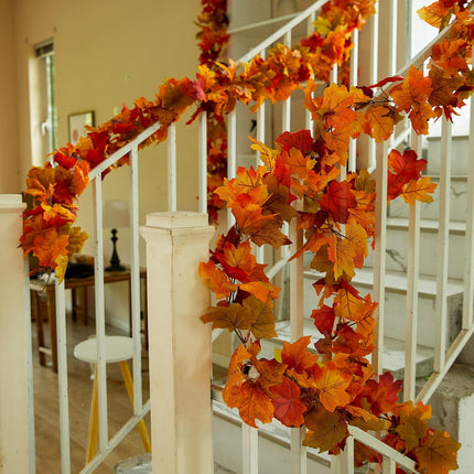 Anna's Whimsy 3 Pcs 21FT【Length】 Thanks Garlands, Artificial Maple Garland, Hanging Vine Garland Artificial Autumn Vines for Home Wedding Fireplace Party Thanksgiving Decor