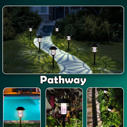 Solar Lights Outdoor Waterproof, 8 Pack LED Solar Garden Lights for Yard, Patio, Walkway, Landscape, Planter