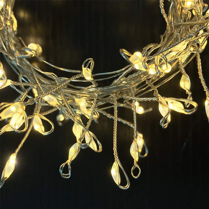 HANNAHONG 100 LED Fairy String Light with Remote for Wreath/Garland,Mantel,Christmas Tree,Dorm,Bottel/Jar Decor,Bright Dimmable USB Plug in Silver Wire Twinkle Lights,Waterproof(2 Pack,Warm White)
