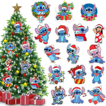 16PCS Christmas Tree Ornaments Decorations Christmas Hanging Ornaments Small Christmas Hanging Ornament for Xmas Tree Party Home Decorations