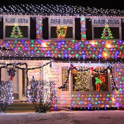16" Christmas Window Silhouette Lights Decorations, 3 Pack Christmas Window Hanging Lights for Holiday Wall Indoor Window Decorations(Wreath, Tree and Candy Cane)