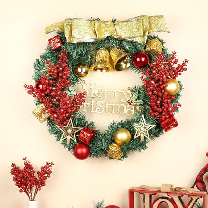 HOHOTIME 36Pcs Christmas Glitter Berries Stems, 9.5 Inch Artificial Christmas Tree Picks for Christmas Tree Decorations Ornaments DIY Crafts Vases Holiday Wedding Home Xmas Decor（Red