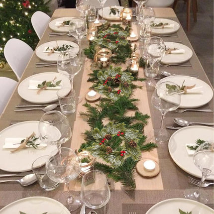 XHXSTORE 6PCS Christmas Candle Rings Christmas Small Wreath 8.26" Artificial Cedar with Pine Cones Farmhouse Wreath Artificial Snowflakes for Front Door Windows Centerpieces Tree Decorations