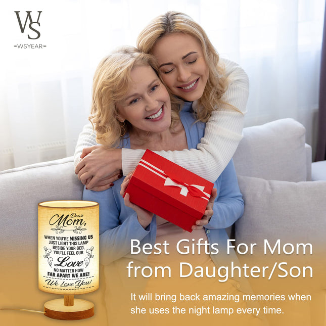 WSYEAR Christmas Birthday s for Mom from Daughter Son-Table Lamp Mom s from Daughters Night Light Anniversary Presents for Mother Women