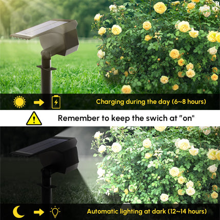 Solar Lights Waterproof 7 Modes Christmas Solar Spot Lights 29 LED Colorful Solar Powered Garden Landscape Spotlights 2 Mounting Ways Solar Lights for Outside Yard Patio Porch Driveway (4 Pack)
