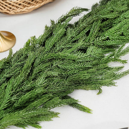 6FT Christmas Garland Norfolk Pine Garland Christmas Greenery Garland for Mantle Table Stairs Indoor Outdoor Holiday Christmas Xmas Decor Decoration