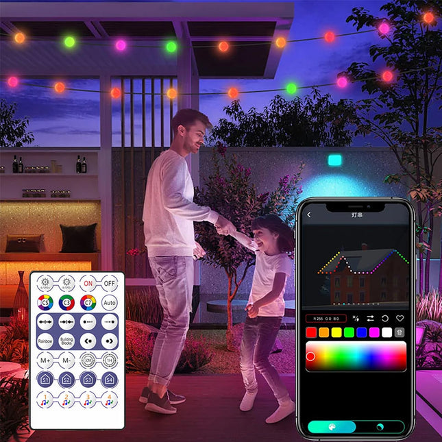 Color Changing LED String Lights, 16.5Ft Smart RGB LED Twinkle String Lights for Bedroom, Globe Fairy Lights USB Plug in with Remote & App for Indoor Outdoor Christmas Party Camping Tree Tent Decor