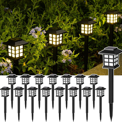 Solpex 16 Pack Solar Outdoor Lights, Solar Path Lights, Solar Walkway Lights Outdoor, Solar Garden Lights, Solar Pathway Lights