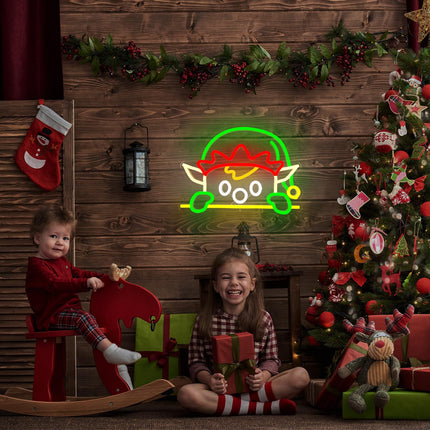 Christmas Neon Sign Christmas Elfs Led Sign Neon Christmas Lights Led Window Christmas Decorations Light Up Christmas Sign Lighted Christmas Little Elf Wall Decor