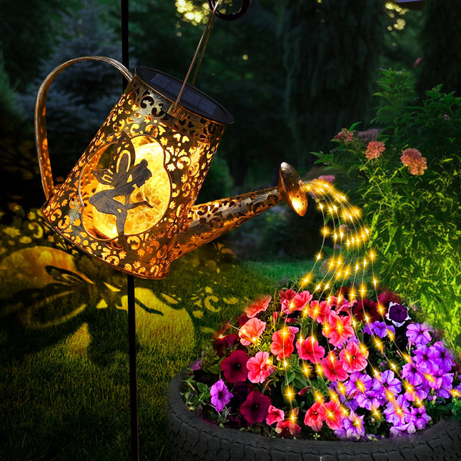 Solar Watering Can Lights, Unique Fairy Christmas s for Women Mom Grandma Birthday, Waterproof Outdoor Garden Decor Large Hanging Solar Lantern Fairy Lights for Patio Porch Yard Flowerbed Pathway