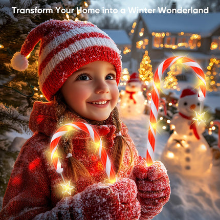 24 Pack Outdoor Christmas Decorations, Solar Christmas Lights Outdoor Waterproof Stakes, Two Set of 12 Solar Candy Cane Pathway Lights, Solar Christmas Decorations Outdoor Christmas Solar Lights Yard