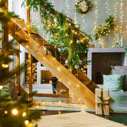 100 LED Christmas String Lights Indoor,39ft Warm White Waterproof Christmas Lights Outdoor,Timer Function & 8 Modes Plug in Twinkle Fairy Lights for Bedroom Classroom Christmas Tree Decor