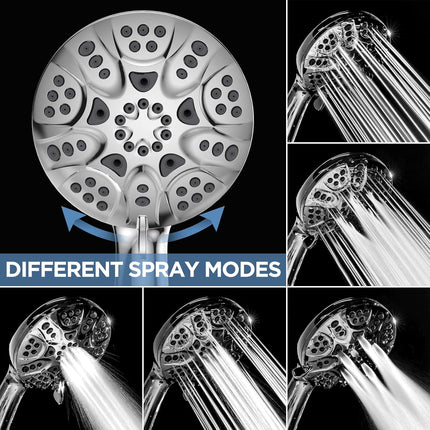 6Mode High Pressure Handheld Shower Head Set, Consumer Reports Recommended Hopopro High Flow Hand Held Showerhead With 59 Inch