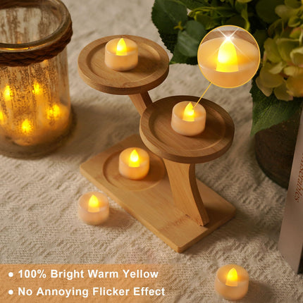 BEICHI Flameless Candles, 50Pack Battery Operated Candles, LED Tea Lights Candles Battery Operated, Flickering Fake Candles for Wedding Halloween Christmas Diwali- Warm Yellow