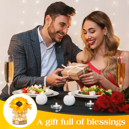 Sunflowers Flower Lamp Touch Lamp,Rechargeable Cordless Table Lamp, 3-Colour Infinitely Dimming Battery Powered Small Night Light, for Mom for Valentine Day,Mothers Day,Xmas,Birthday